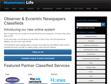 Tablet Screenshot of classifieds.hometownlife.com